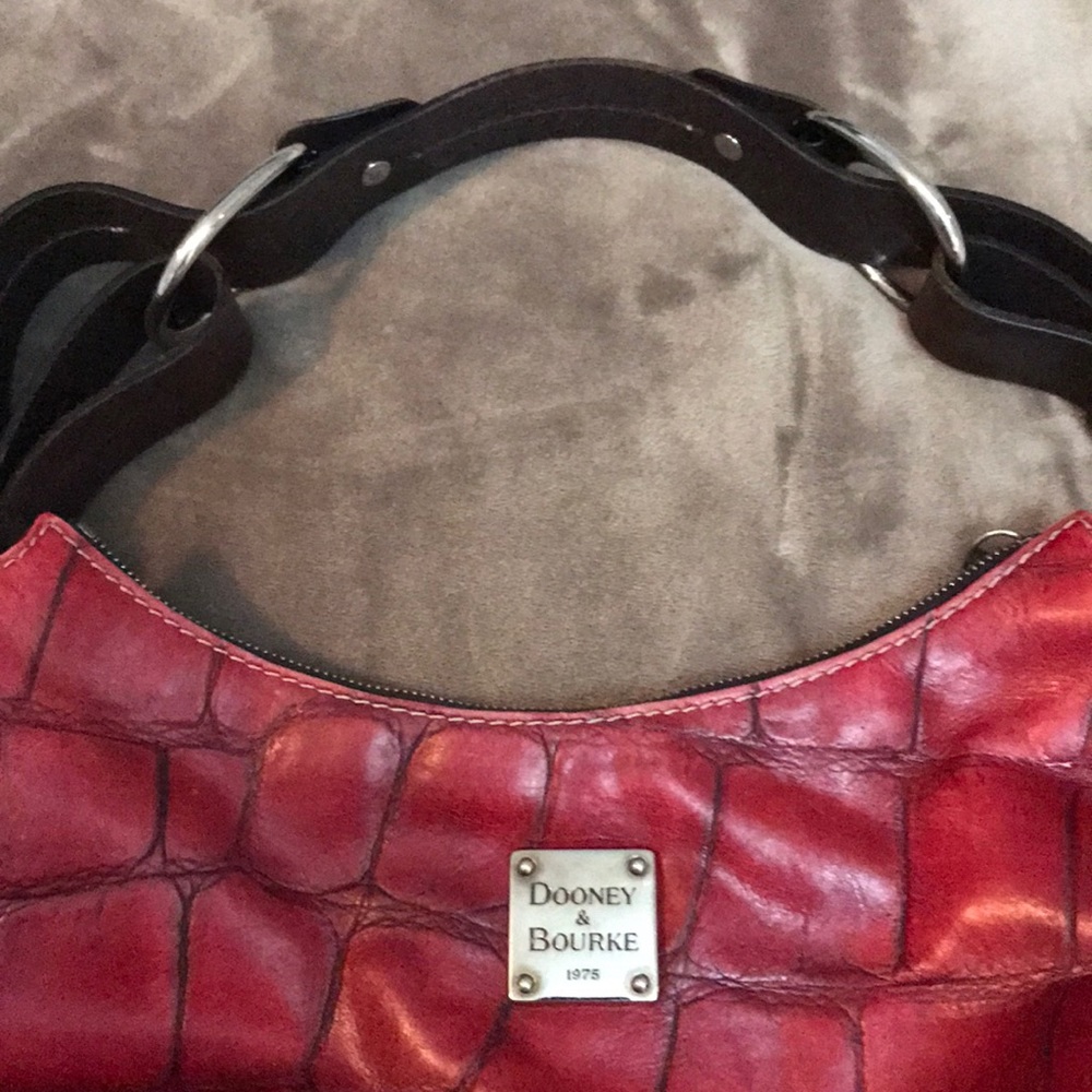Dooney & Bourke Red Leather Hand Bag - Picture 5 of 7